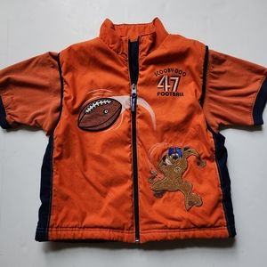 Vtg Kids Small Scooby-Doo vest shirt set orange football retro cartoon n…